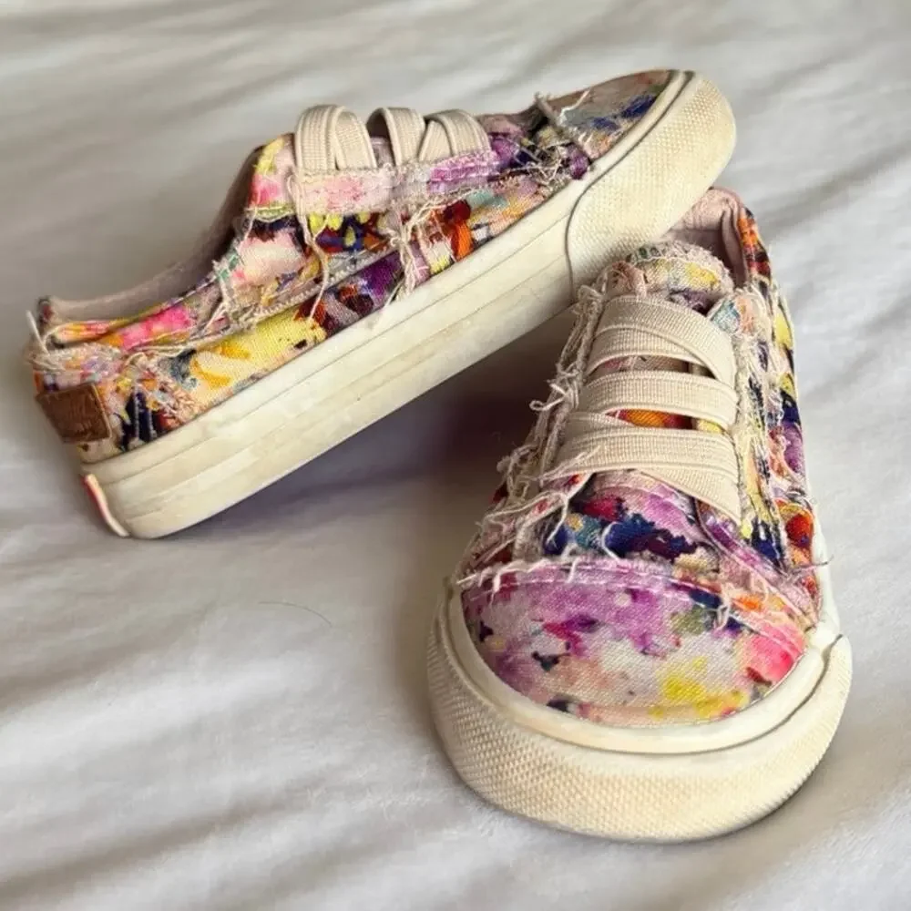 Girls Blowfish Floral Slip-on Shoes Size 6.5-7